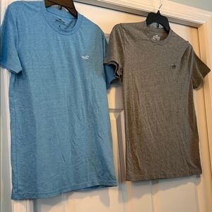 Hollister lot 2 Lt. Blue and Gray Short Sleeve Tees Size XS (blue) Size S (grey)